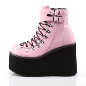 Pink platform Burning Man ankle boots size 8